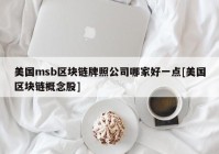 美国msb区块链牌照公司哪家好一点[美国区块链概念股]